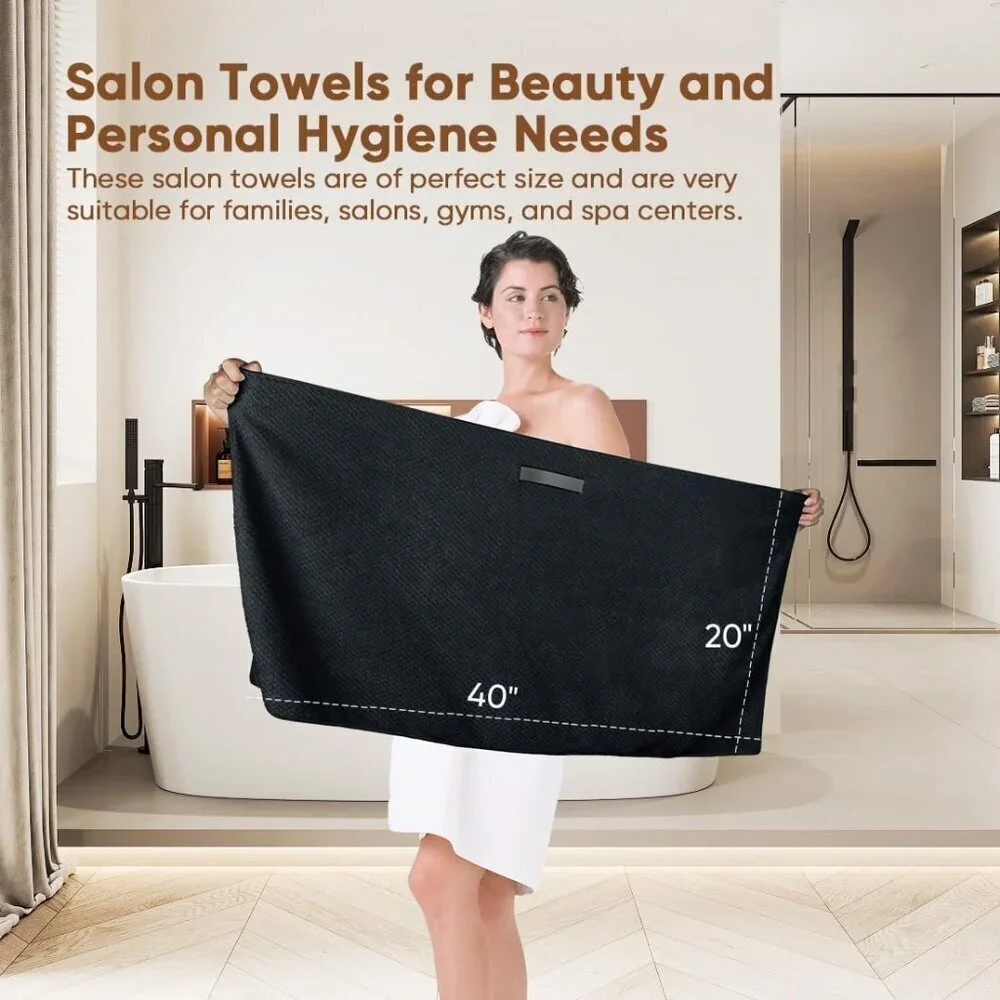 Microfiber Hair Towel Wrap 40x20in 5 Pack Quick Dry Anti Frizz for Women